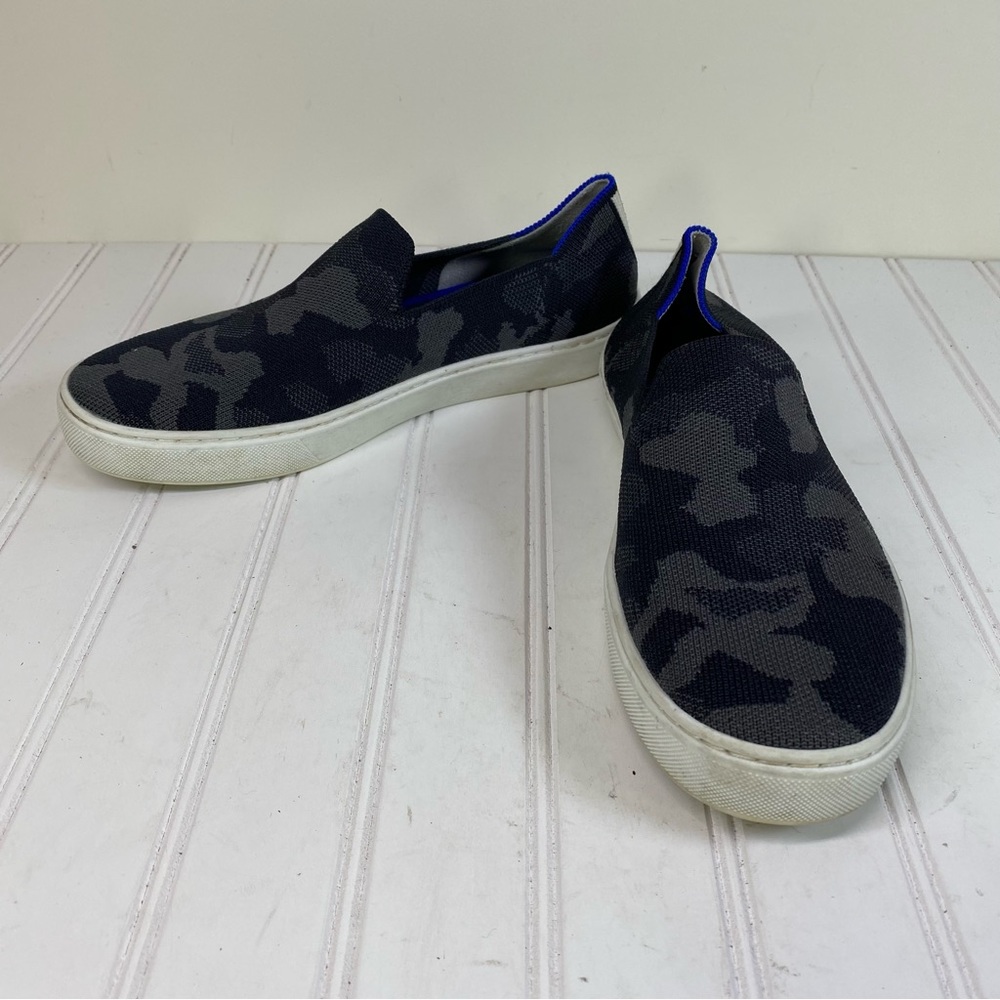 Rothy’s black & gray camo knit slip on sneakers - Picture 3 of 8